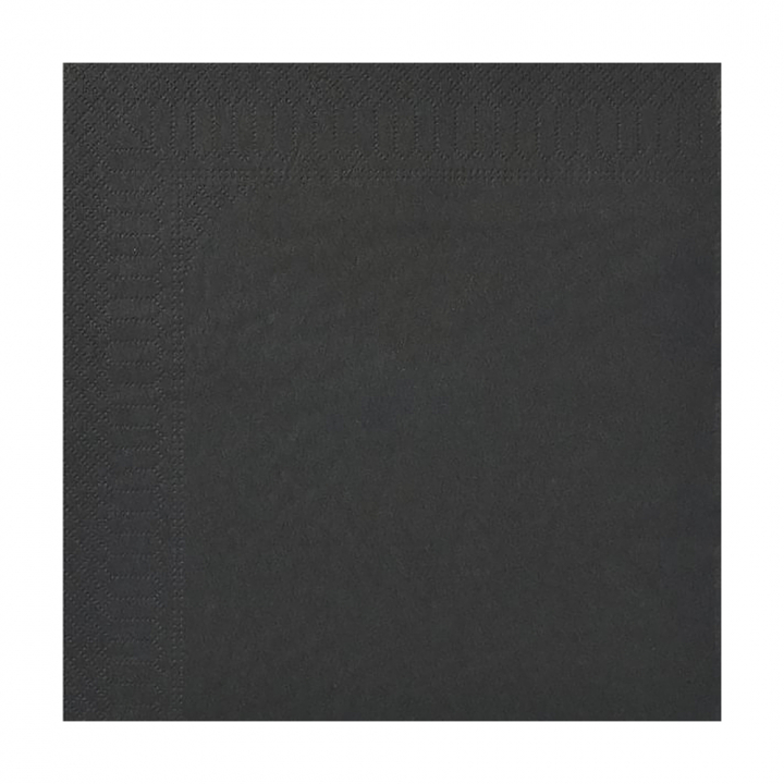 Serviette à cocktail noire 20 x 20 cm - Carton de 1 800