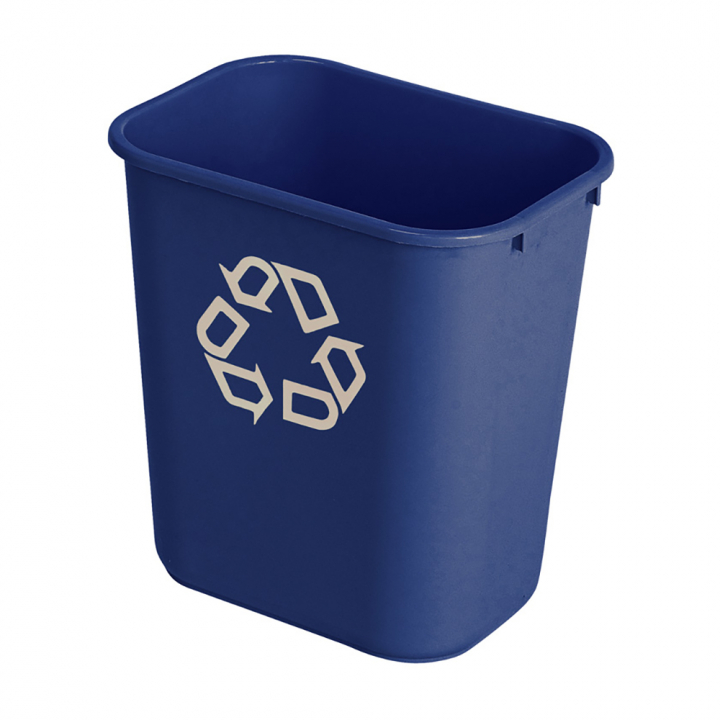 Poubelle rectangulaire bleue 26.6 L, Rubbermaid