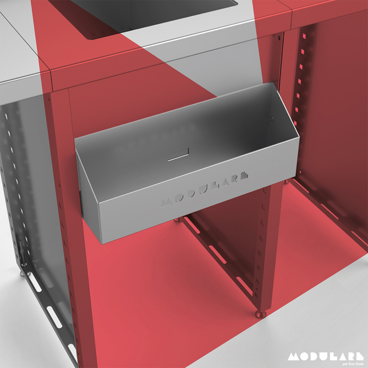 Rack à bouteilles rapporté pour bac à glace de 50 cm - MODULARE