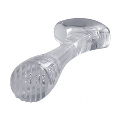 Pilon ergonomique dentelé L 22 cm en polycarbonate transparent