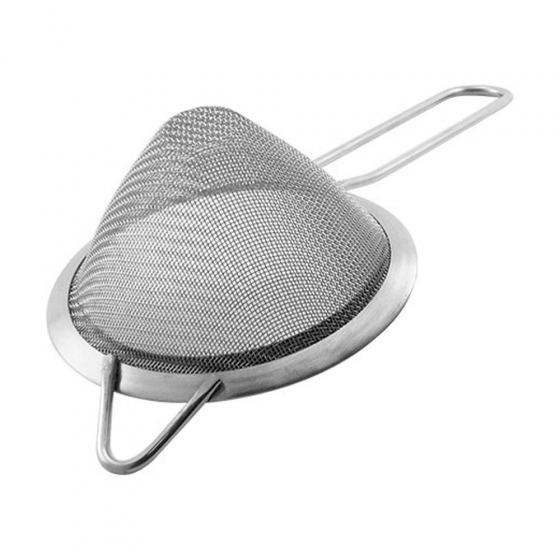 Passoire à Cocktail En Acier Inoxydable - Maille Fine 85 Mm, Double Poignée, Forme Conique - Pour Bar, Cuisine, Filtration - 7